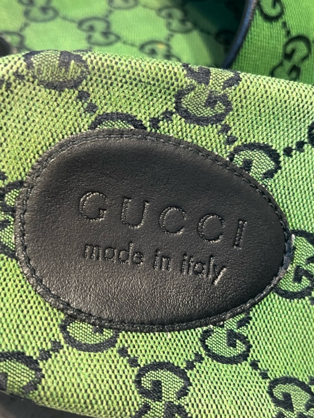 Gucci GG green canvas platform sandals size 10 US - Picture 7 of 10